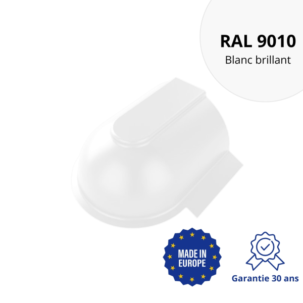 Extrémité de faitière demi-ronde - 10