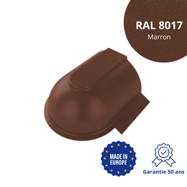 Extrémité de faitière demi-ronde - 8