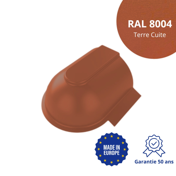 Extrémité de faitière demi-ronde - 3