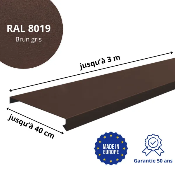Couvertine Brun Gris mat - 2