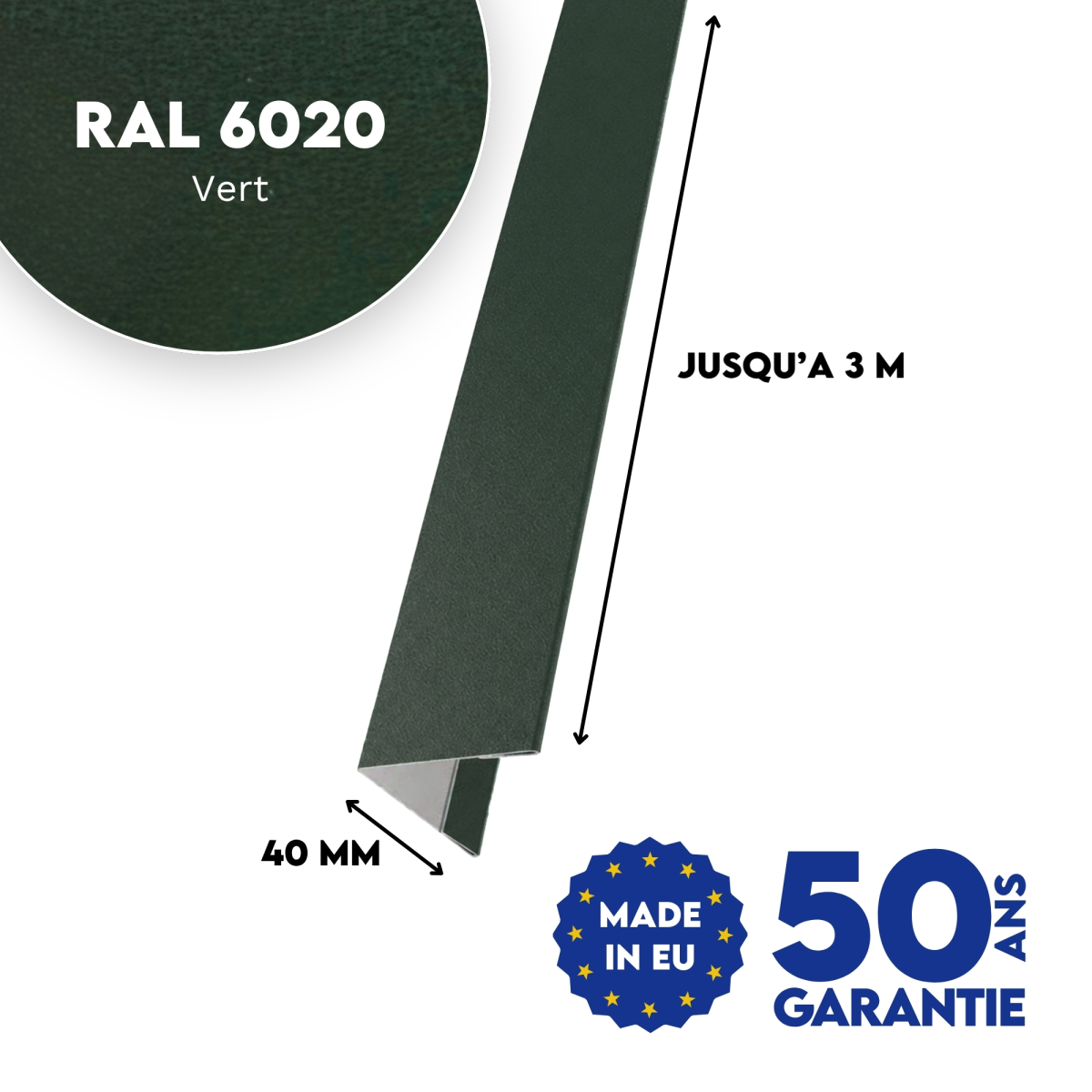 Cornière d'angle Vert mat