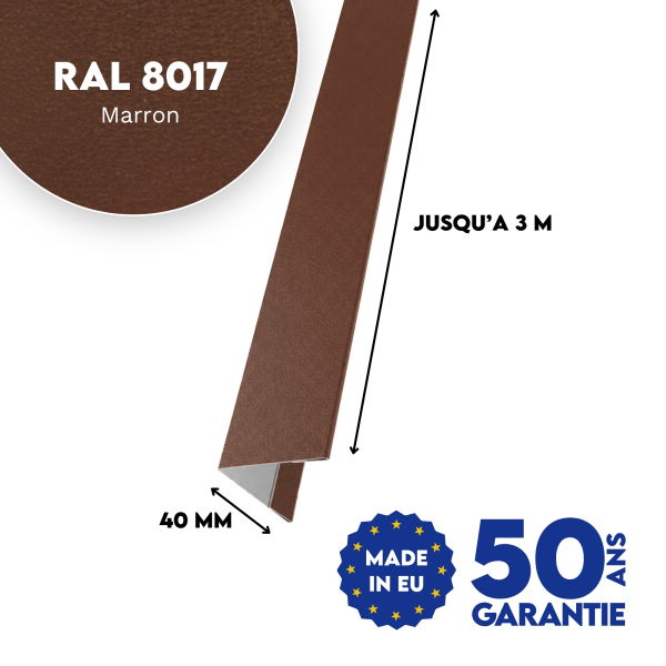 Cornière d'angle Marron mat - 2