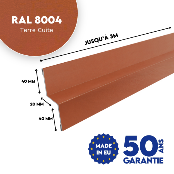 Bavette de rejet d'eau Terre Cuite mat - 2
