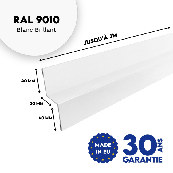 Bavette de rejet d'eau Blanc brillant - 2