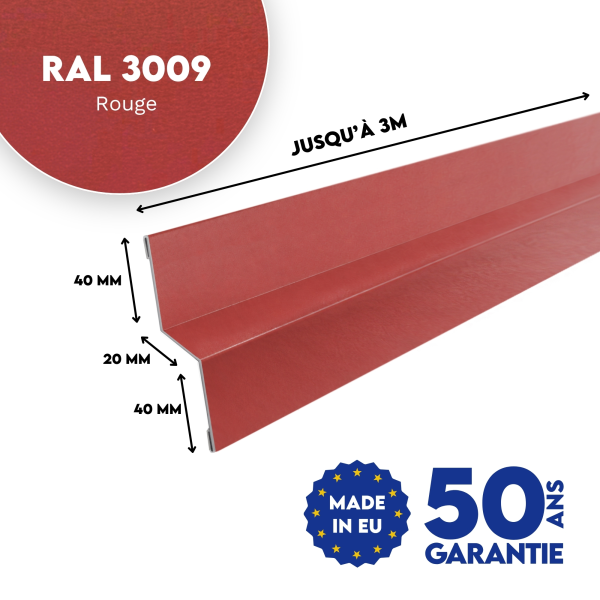 Bavette de rejet d'eau Rouge mat - 2