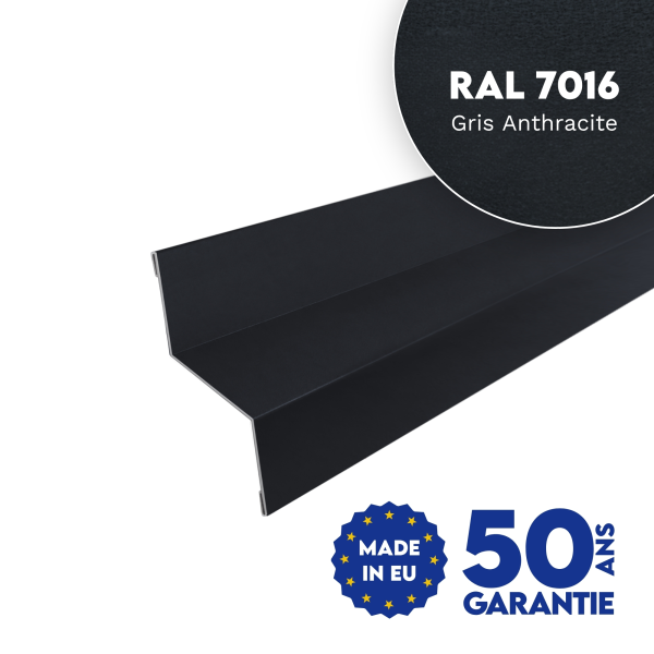 Bavette de rejet d'eau Gris Anthracite mat - modèle large - 1