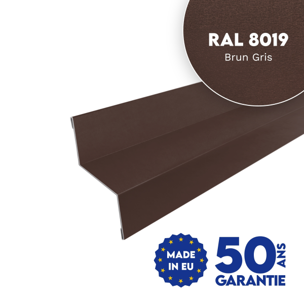 Bavette de rejet d'eau Brun Gris mat - modèle large - 1