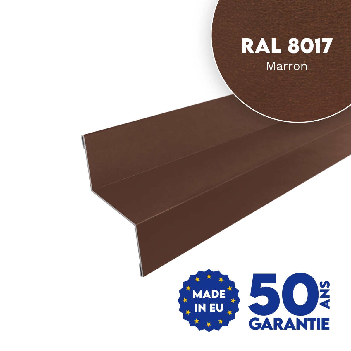 Bavette de rejet d'eau Marron mat - modèle large
