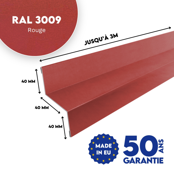 Bavette de rejet d'eau Rouge mat - modèle large - 2