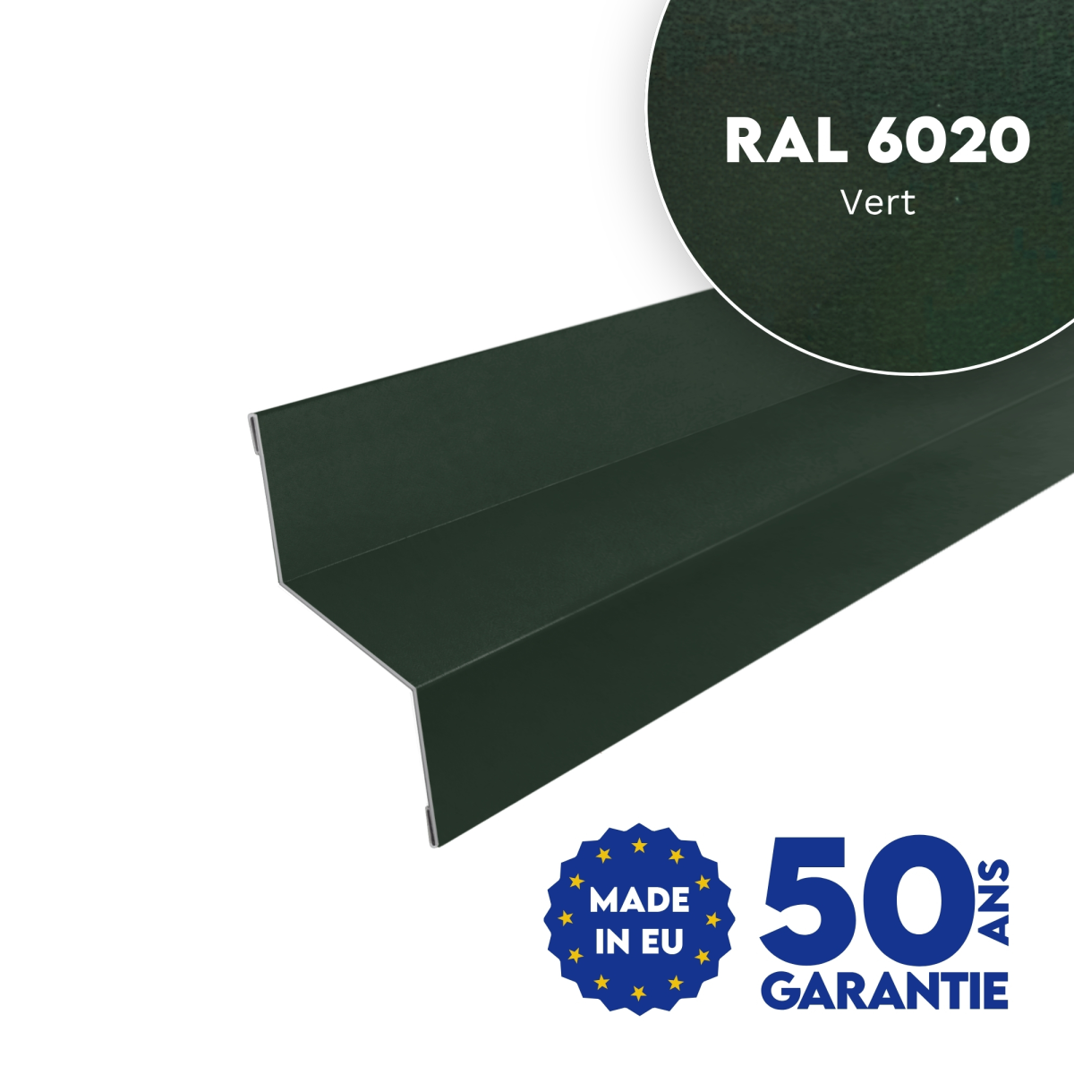 Bavette de rejet d'eau Vert mat - modèle large