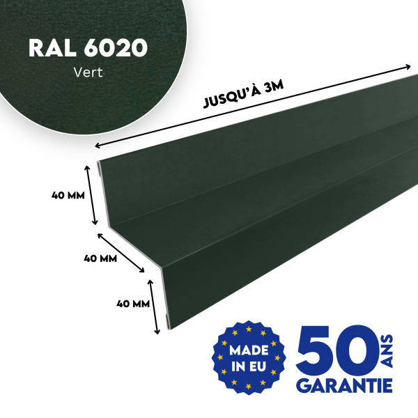 Bavette de rejet d'eau Vert mat - modèle large - 2