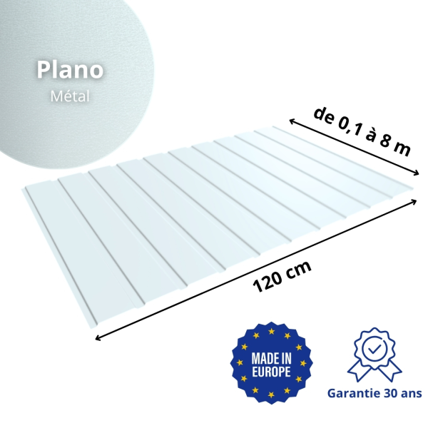Panneau de Bardage bac acier Plano Métal Brut - 2