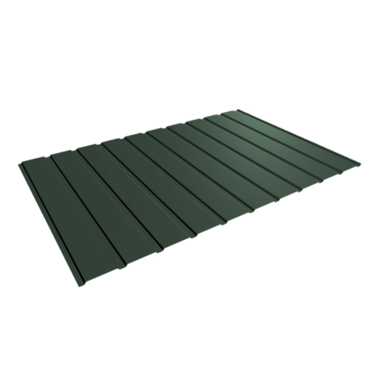 Panneau de Bardage bac acier Plano Vert mat
