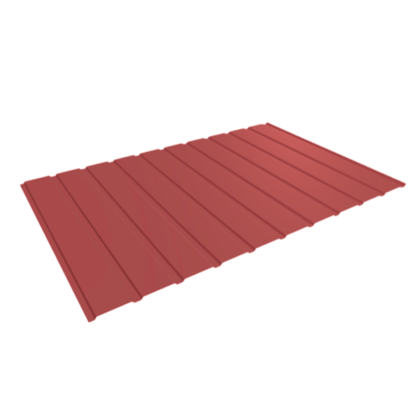 Panneau de Bardage bac acier Plano Rouge mat - 4