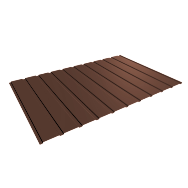 Panneau de Bardage bac acier Plano Marron mat - 4