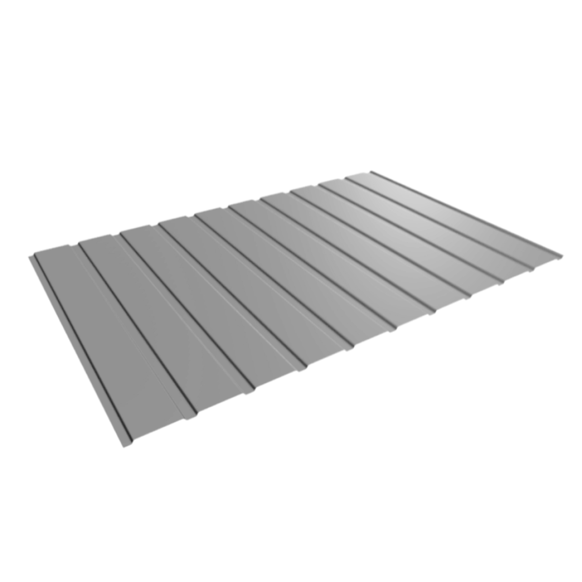 Panneau de Bardage bac acier Plano Gris Clair brillant