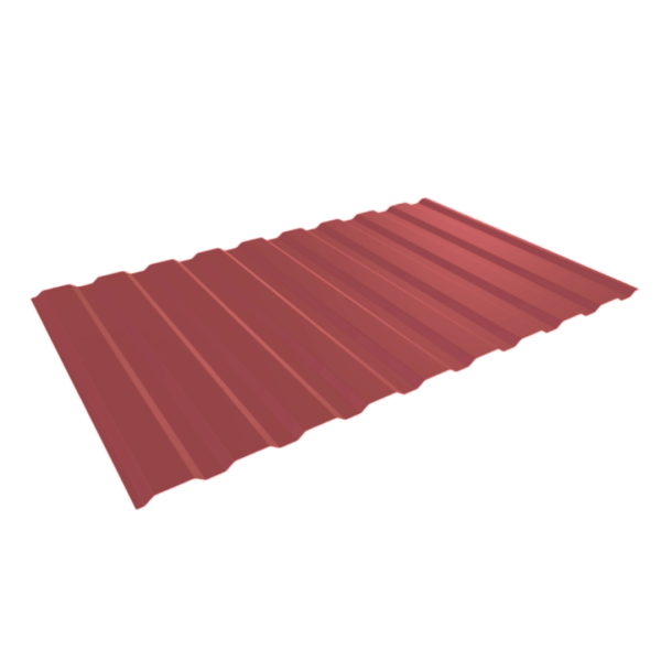 Tôle de bardage bac acier Medio Rouge mat - 4