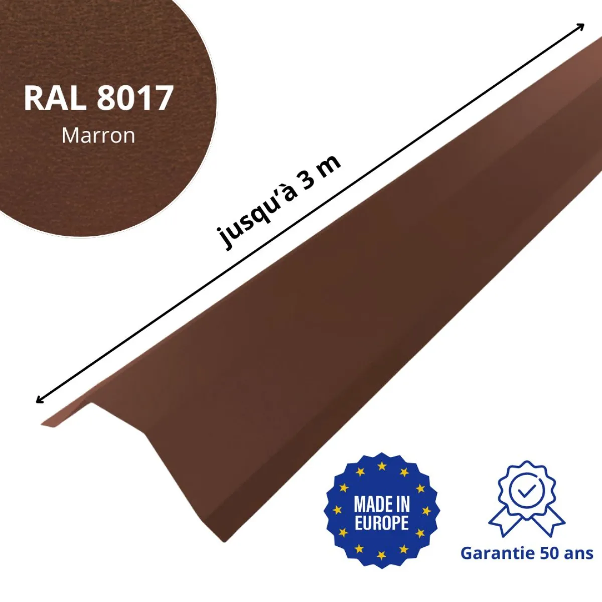 Faitière pour toiture Savanna Marron mat
