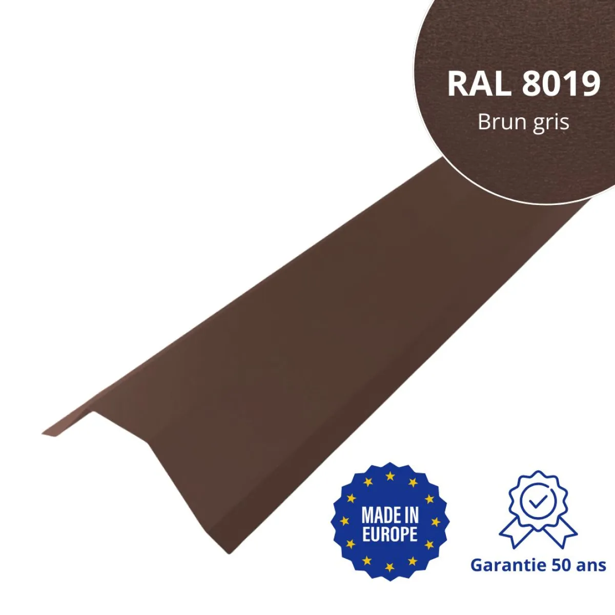 Faitière pour toiture Savanna Brun Gris mat