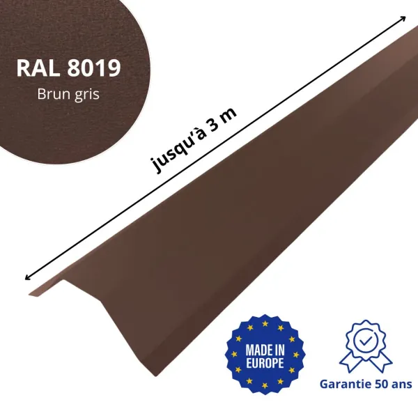 Faitière pour toiture Savanna Brun Gris mat - 2