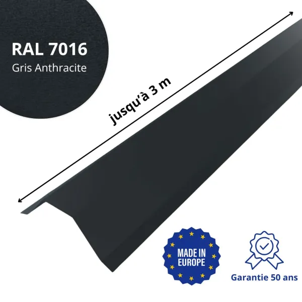 Faitière pour toiture Savanna Gris Anthracite mat - 2