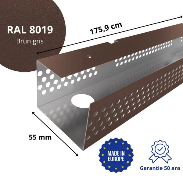 Profil de ventilation pour faîtage de toiture Savanna Brun Gris mat - 2