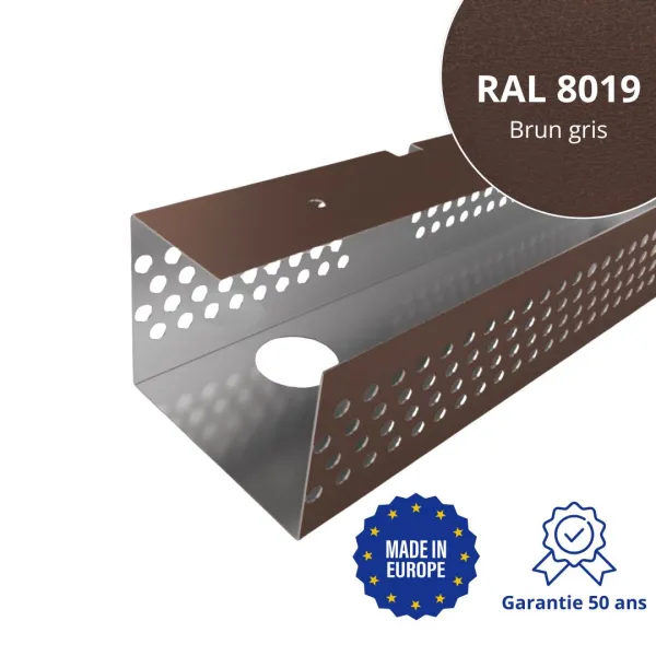 Profil de ventilation pour faîtage de toiture Savanna Brun Gris mat - 1