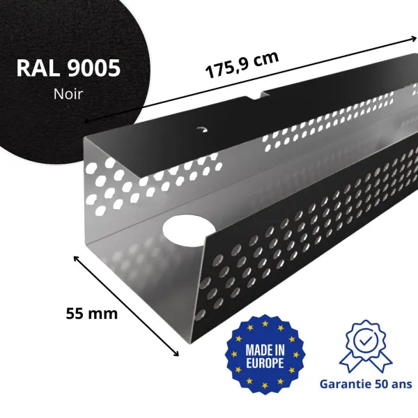 Profil de ventilation pour faîtage de toiture Savanna Noir mat - 2