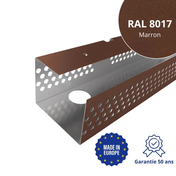 Profil de ventilation pour faîtage de toiture Savanna Marron mat - 1