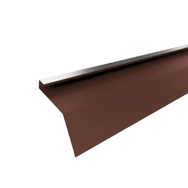 Tôle de gouttière avec surplomb pour toiture Savanna Marron mat - 4