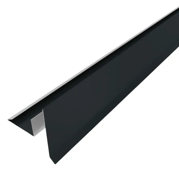 Tôle de rive avec rainure pour toiture Savanna Gris Anthracite mat - 4