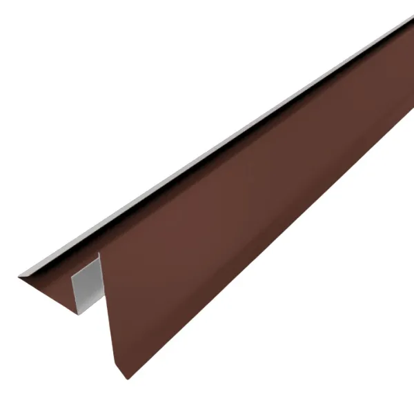 Tôle de rive avec rainure pour toiture Savanna Marron mat - 4