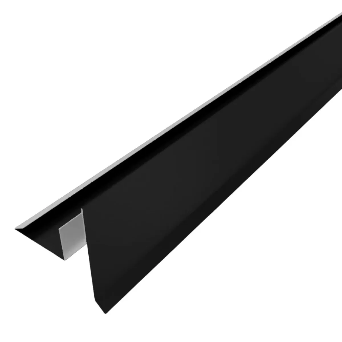 Tôle de rive avec rainure pour toiture Savanna Noir mat