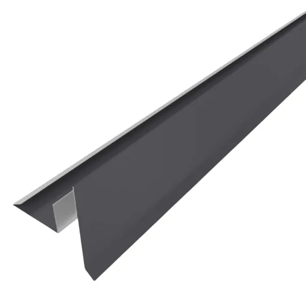 Tôle de rive avec rainure pour toiture Savanna Gris Graphite mat - 4