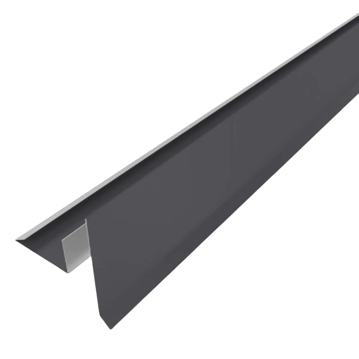 Tôle de rive avec rainure pour toiture Savanna Gris Graphite mat