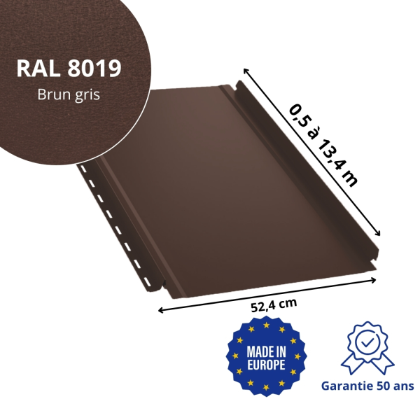 Joint debout Snap Lock Brun Gris mat - 2