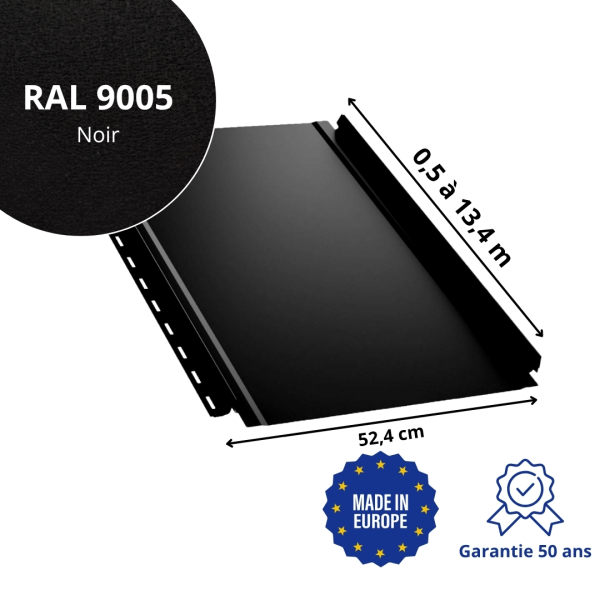 Joint debout Snap Lock Noir mat - 2