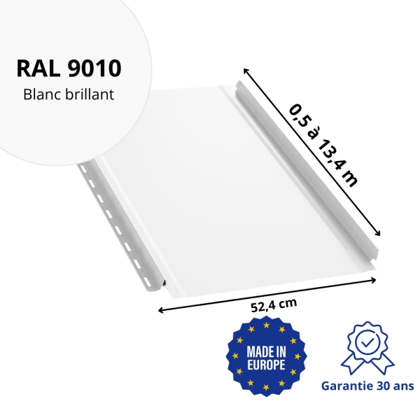 Joint debout Snap Lock Blanc brillant - 2