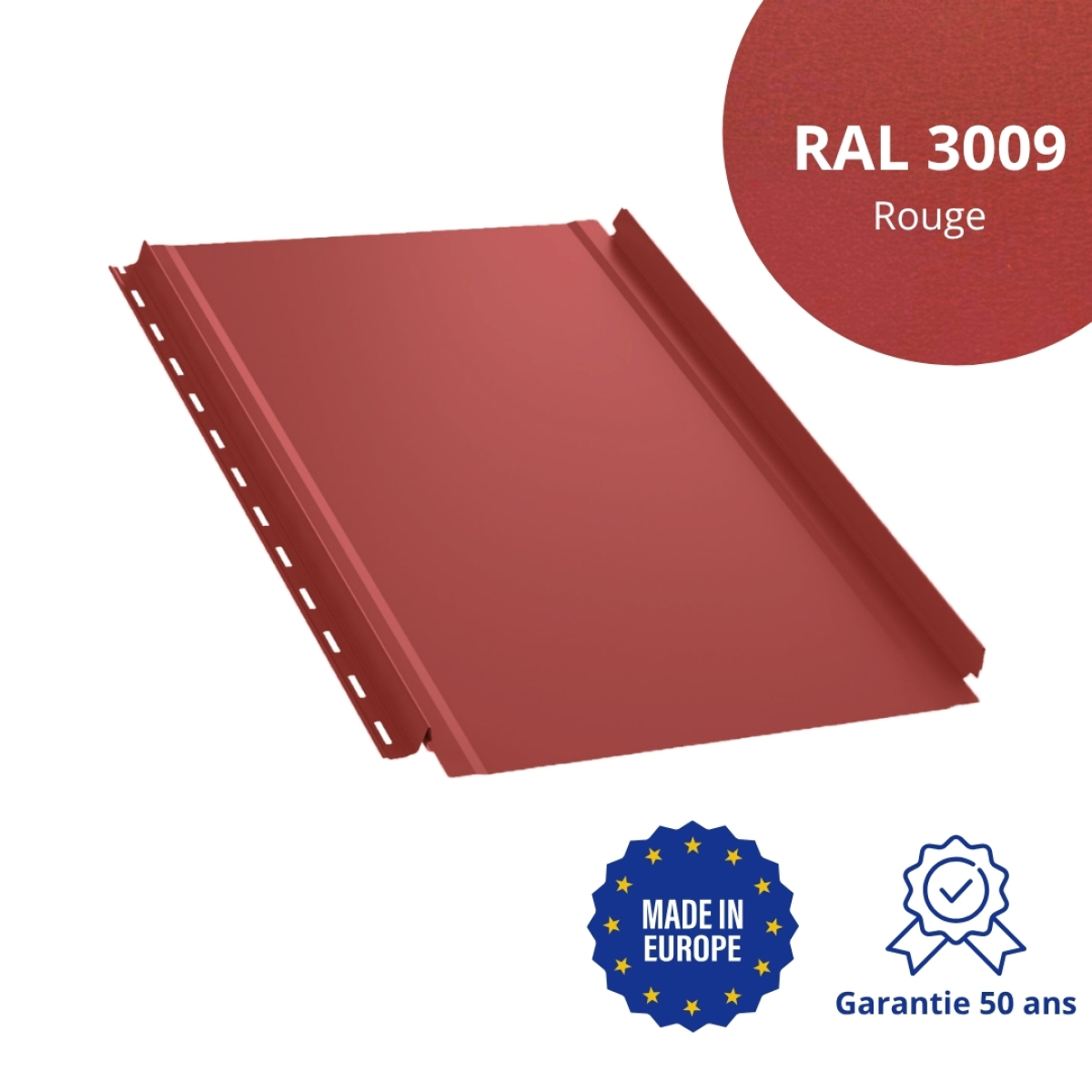 Joint debout Snap Lock Rouge mat