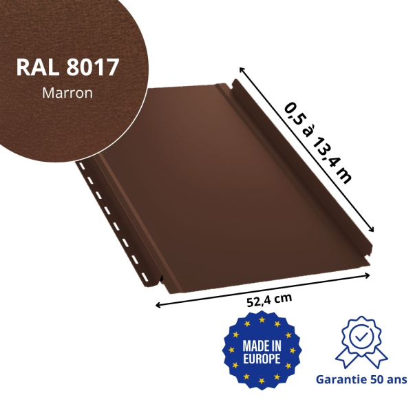 Joint debout Snap Lock Marron mat - 2