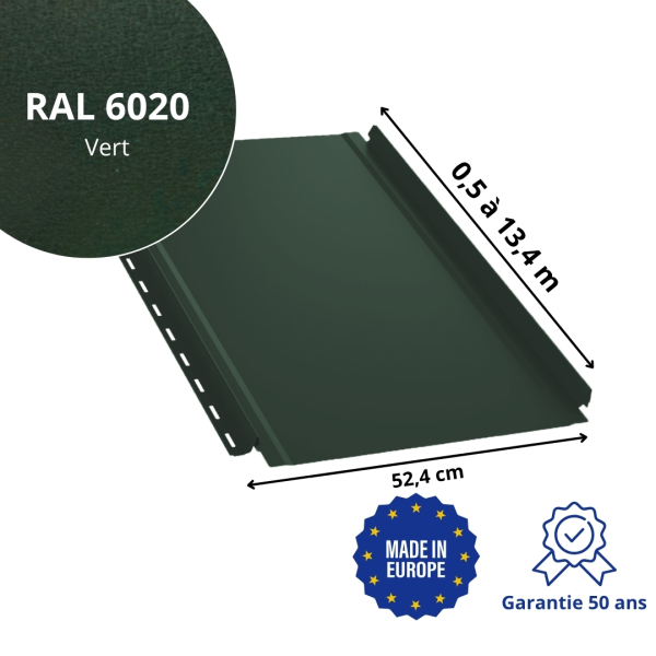 Joint debout Snap Lock Vert mat - 2