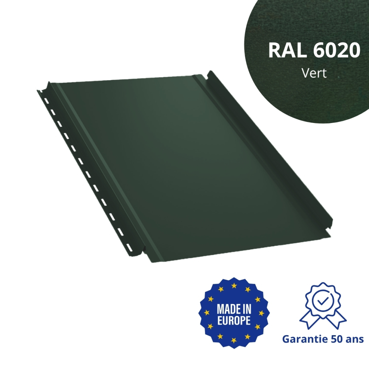 Joint debout Snap Lock Vert mat