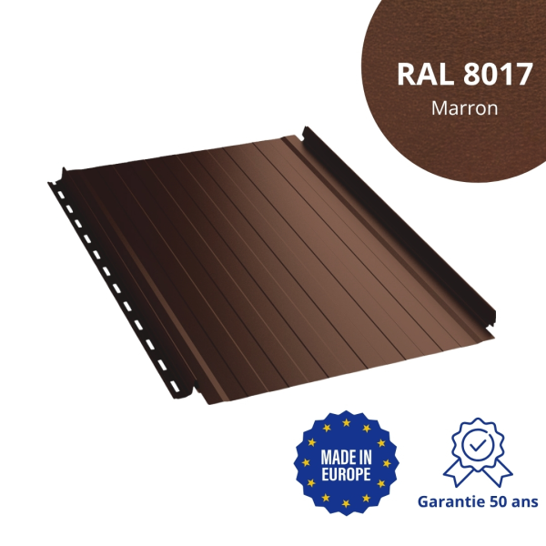 Joint debout Snap Lock ondulé Marron mat - 1