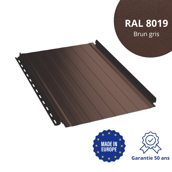 Joint debout Snap Lock ondulé Brun Gris mat - 1