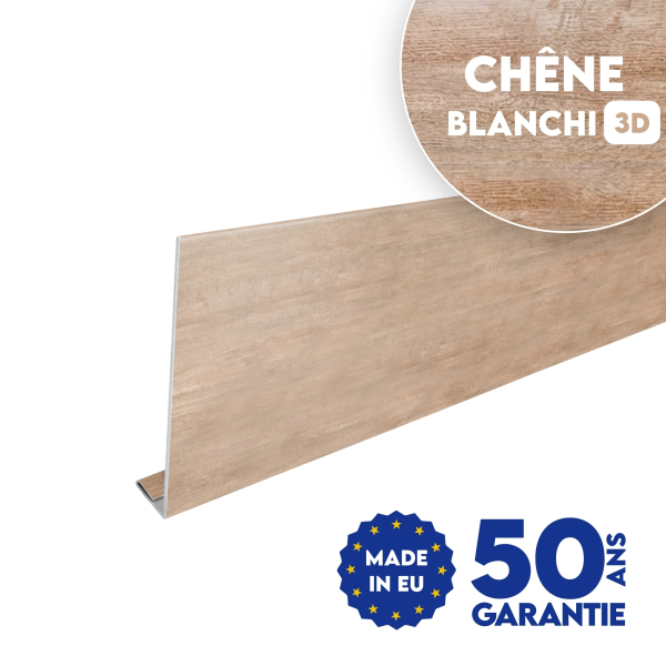 Habillage de gouttière Chêne Blanchi 3D - 1
