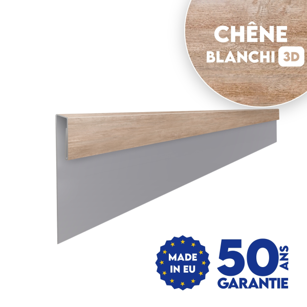 Profil d'angle J-Type finition Chêne Blanchi 3D - 1