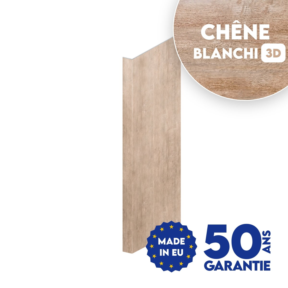 Habillage de tableau Chêne Blanchi 3D