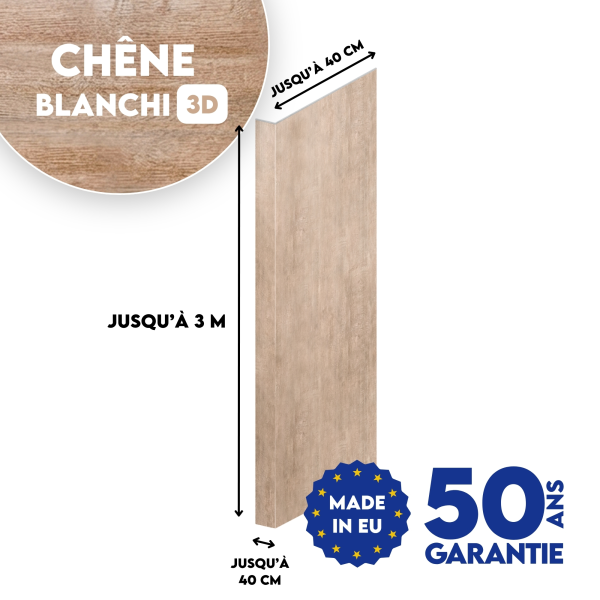 Habillage de tableau Chêne Blanchi 3D - 2