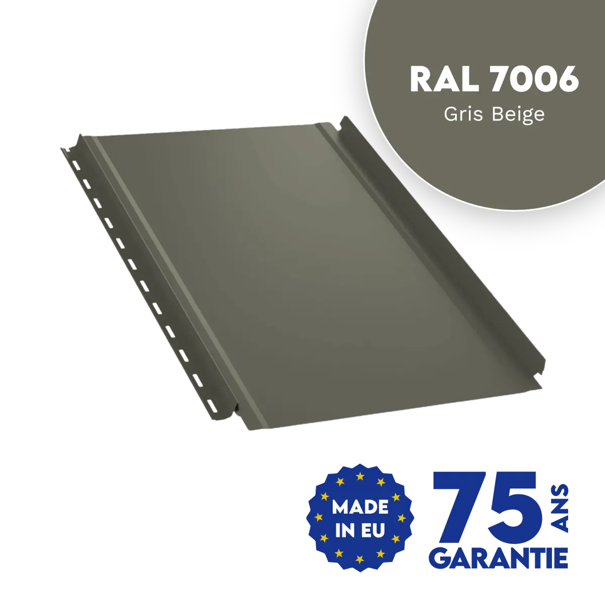 Joint debout Snap Lock Gris Beige mat