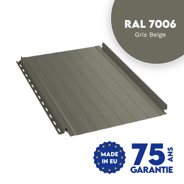 Joint debout Snap Lock ondulé Gris Beige mat - 1
